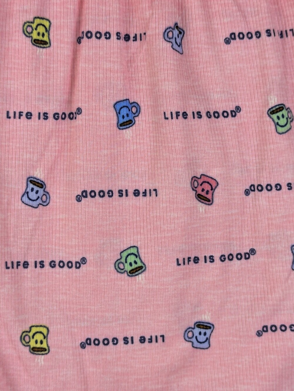 Life Is Good Short Set 3-Pk Sleep Lounge Coffee Mug Stripe Pink Navy White S NWT - Picture 8 of 13